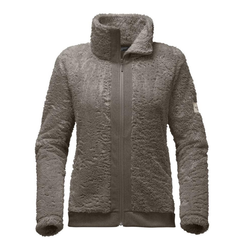 The North Face Furry Fleece Two Toned Gray Full Zip Jacket Small Petite